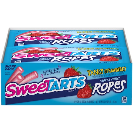 Sweetart Rope Strawberry United States 3.5 Oz., PK48
